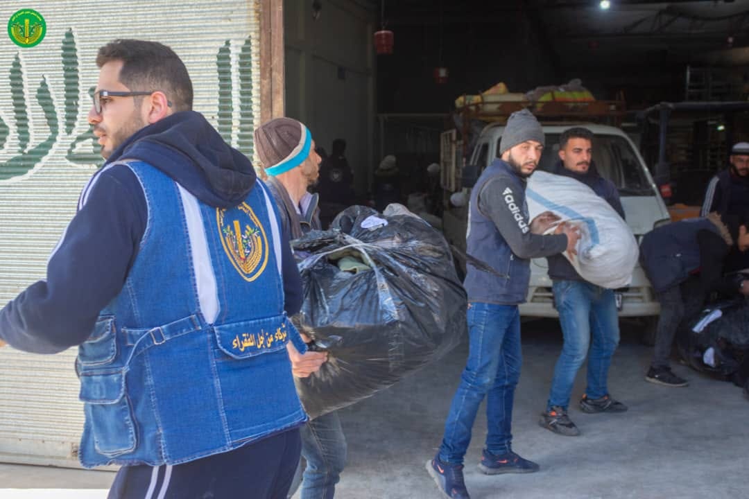 تنفيذا للإستجابة الطارئة لإغاثة أهلنا  المتضررين من الزلزال في المحافظات السورية المنكوبة